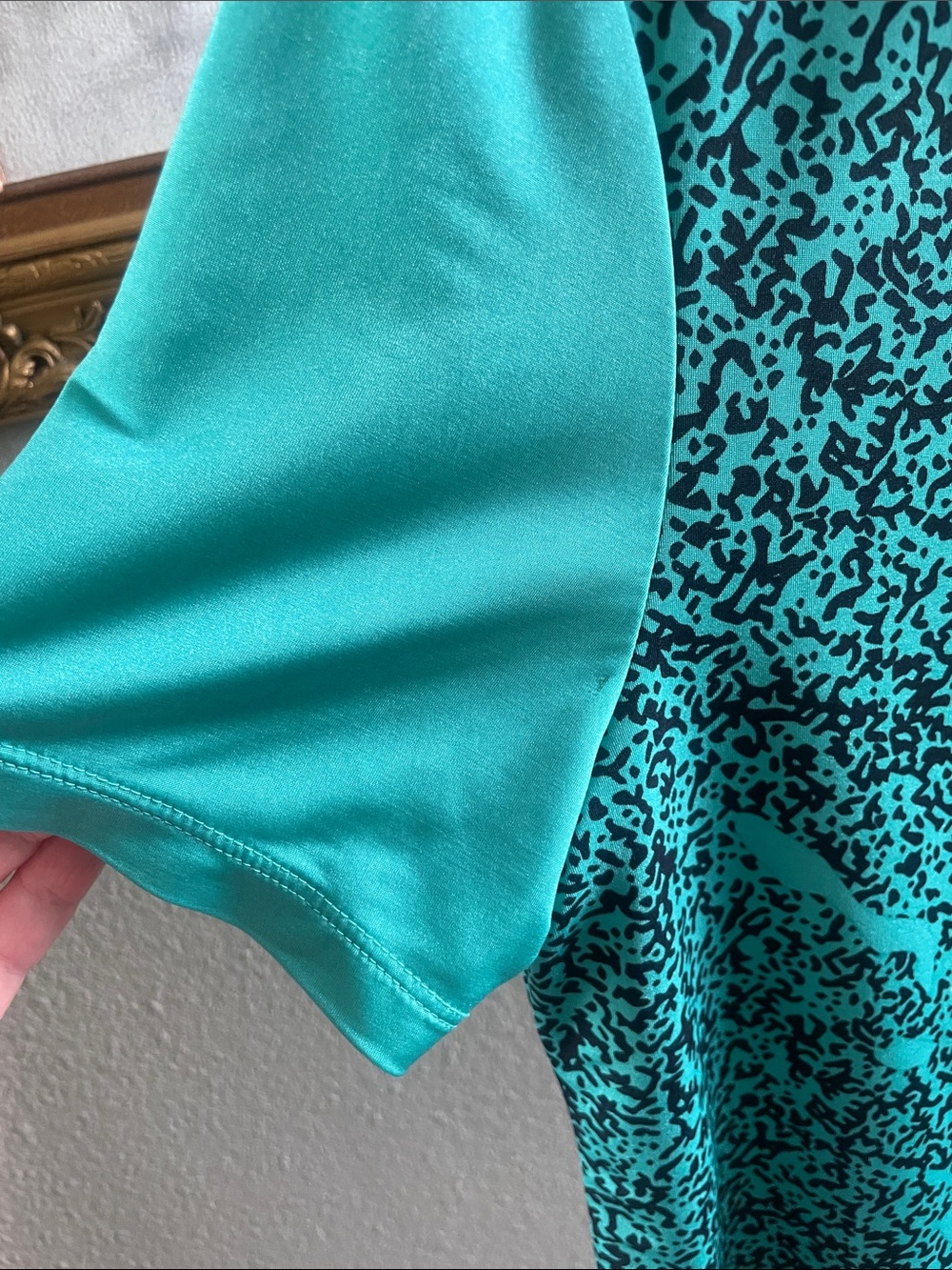 jamie sadock Teal and Black Patterned Top golf top - Picture 7 of 8